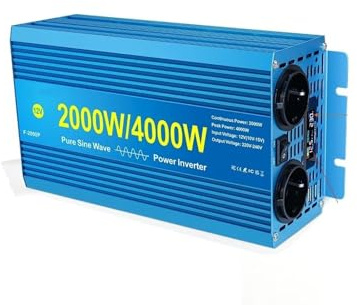 Onda Sinusoidale Convertitore Da 4000 W Potenza DC 12 V 24 V A CA 220 V Tensione 50/60 Hz Inverter Solare Per Auto Con LED Inverter A Onda Sinusoidale Pura Convertitore Corrente(4000W-12V-50hz-EU)