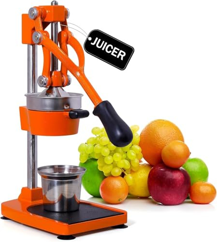 HoldOneLight Durable Cast Iron Juicer, Manual Juicer Press Commercial Citrus Juicer - Orange Juicer Pomegranate Juicer for Lemon Grapefruit, Easy to Clean