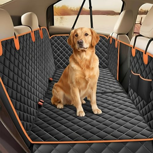 SPRIGLY Dog Car Seat Cover, Premium Waterproof & Non-slip Backseat Protector, Pet Car Seat Cover for Pets & Kids, Universal Fit for Cars, SUVs & Vans, (135 x 148)