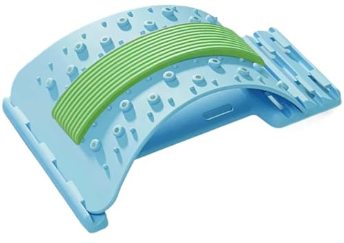 Estirador De Espalda, Tabla Lumbar Con Soporte Ajustable De 3 Niveles Dispositivo De Estiramiento Lumbar Corrector De Postura Masajeador De Espalda Para Yoga, Fitness Y Ejercicios En Casa, 38x20x4cm