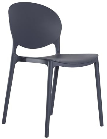 Lüllmann Designerstuhl Besucherstuhl Esszimmerstuhl aus Polypropylen (Blau)