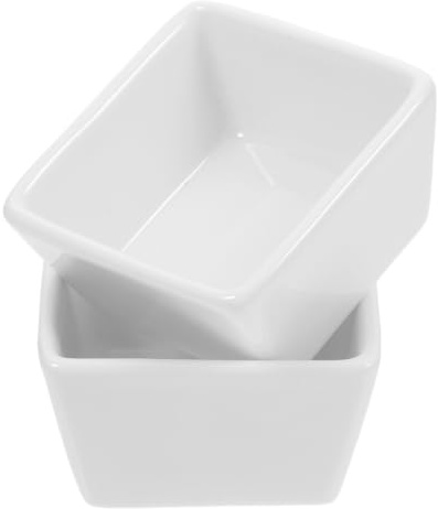 Warmhm Azucarero y Lechera de Cerámica Diseño sin Rebabas de Color Claro Cuadrada, 2 Piezas para Uso en Restaurantes y Familias
