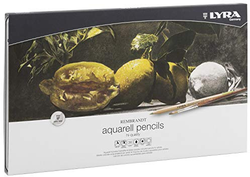 LYRA 2011360 Rembrandt Aquarell - Metalletui mit 36 Aquarellstiften, farbig sortiert