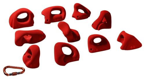 Entre Prises Handle Jugs XL, 10 Klettergriffe, PE, Jugs, XL, Farbe:rot