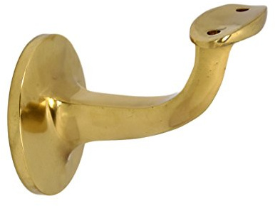 Handlaufhalter HLH 4543 Messing poliert gewöbte Auflage Handlaufträger Stütze