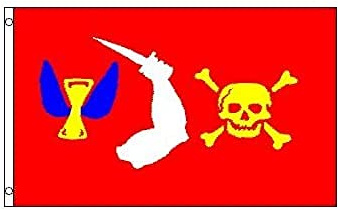 AZ FLAG Drapeau Pirate Christopher Moody 150x90 cm Polyester 100D 2 Œillets | Usage intérieur et extérieur Drapeau décoratif corsaire coutures doubles et bords renforcés avec œillets métalliques
