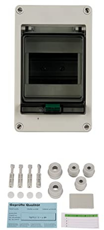 REV 0515541555 Sicherungskasten, Feuchtraum Verteilerkasten 1-reihig 4TE, 400V, 110x180x110mm, weiss