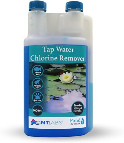 NT Labs Pond Aquasure, Tap Water Chlorine Remover, Pond Dechlorinator, Removes Chlorine, Chloramine, Other Halogens and Heavy Metals Making Pond Water Safe for Fish (1000ml - Treats 18,200L)