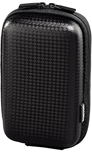 Hama Schutzhülle für Foto/Video, halbstarr, Carbon Style (80 l, Eva, Tasche mit Schutzhülle, stoßfest, für Reisen, kleines Format, ultrakompakt, kompakt, MP3, MP4, iPod) schwarz