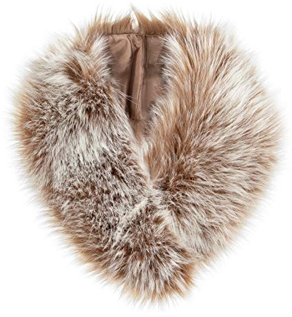 Futrzane Classic Collo - Colli Pelliccia Sintetica per Cappotto - Sciarpa Donna (Marrone Claro Classic)