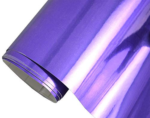 Neoxxim 10.81€/m2 Premium - Auto Folie - Chrom LILA Glanz GLÄNZEND 400 x 150 cm - blasenfrei mit Luftkanälen ca. 0,15mm dick