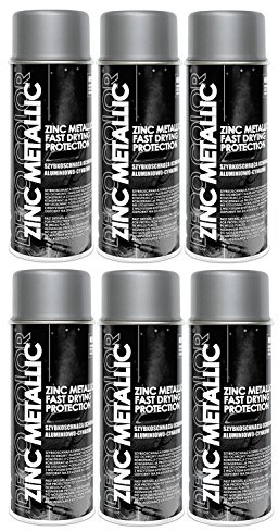 Fahrzeugteile Hoffmann 6 Stück DC ZINC Metallic 400ml Grundierung Zinkspray Rostschutz Korrosionsschutz