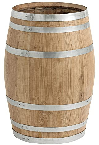 Temesso Tonneau en châtaignier de 100 litres Nouveau, Naturel (Ouvert)
