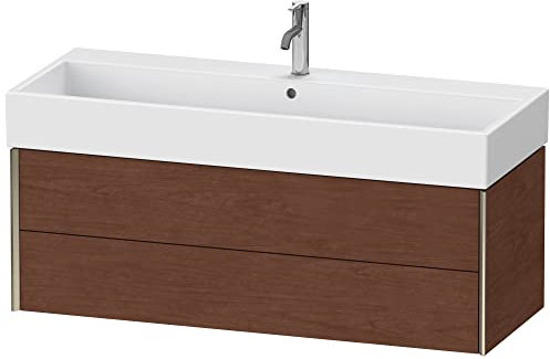 Duravit XViu 4338 Mueble Mural, 2 cajones, para Mueble bajo encimera Vero Air 235012, 1184x454 mm, Color: champán Mate/Nogal Americano