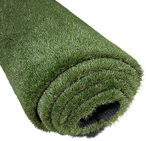 GREEN TURTLE Kunstrasen 36 mm – 100 x 400 cm (4 m²) – Für Balkon, Terrasse, Garten – Natürliche Optik – Hohe Dichte von 21.500 Stiche/m² – UV-beständig – Mit Drainage-Rücken – Haustierfreundlich