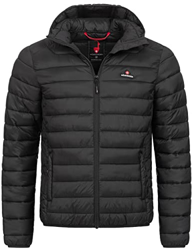 Höhenhorn Balmhorn Chaqueta acolchada con capucha para hombre, chaqueta de entretiempo, L