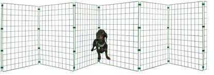 Conka Pets – Outdoor Dog Fence – Low Level Wire Garden Barrier for Dogs and Pets – 60cm High – 5cm x 5cm Mesh Stops Dogs from Jumping – Portable & Lightweight - Covers 4 Foot/1.2 Metre Gap