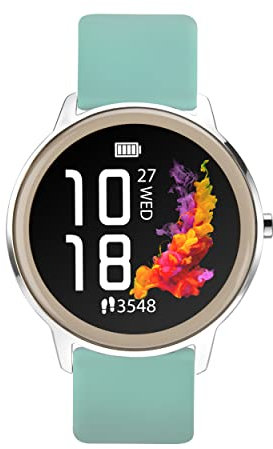 Sekonda Flex Womens 42mm Smart Watch with Heart Rate and Sleep Monitor, Daily Activity, Sports, Music, Weather & Message Functions, with Silicone Strap