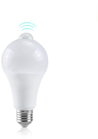 DUVERT Lampe LED B22 E27 à capteur de mouvement PIR, ampoule intelligente de 12W 15W 18W, 220V, du crépuscule à l'aube, veilleuse pour escaliers, porche et Garage (B22 18W, Blanc froid)