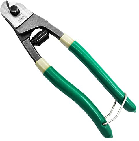 Cesoie per cavi d'acciaio a morsetto, con blocco di sicurezza e spring, agliacavi per funi metalliche per tagliare fili di acciaio fino a 3 mm, per cavo in Acciaio