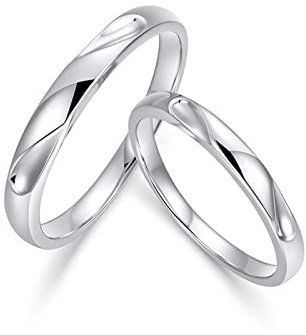 Epinki Platin PT950 Eheringe, Diamantring Wassertropfen Muster Solitärring Trauringe Echter Schmuck Gr.68 (21.6)