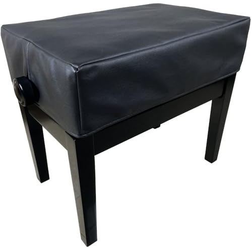Abdeckung für Klavier Hocker Schwarz Klavierhocker Anti-Staub Stoff mit Löchern für Einzelsitz Pianobank, Universal Klavierbank Cover von Klavier, Flügel und E-Piano