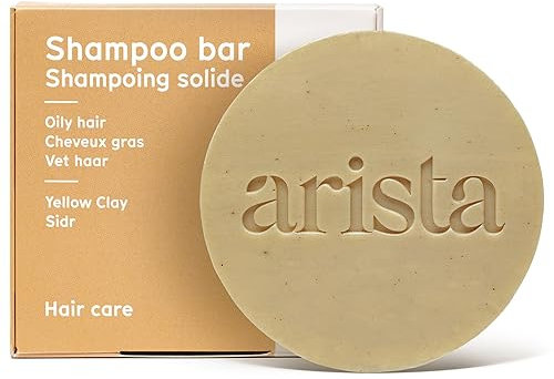 Arista Shampoo Solido per Capelli Grassi - Seboregolatore Con Frutto Sidr in Polvere, Jojoba e Argilla Gialla - Senza Solfati, Siliconi, Parabeni - per Cute Grassa