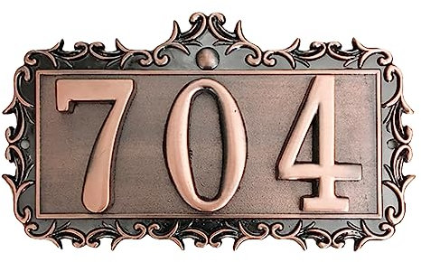 Hausnummer Personalisierbar Haustürschild Aufkleber Türnummer Metall Plakette Hausschild mit Gravur Hausnummernschild Vintage Dekoschild für Büro Haustür Hotel Schule Apartment