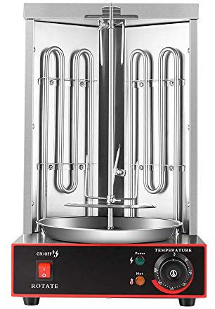 Máquina eléctrica de kebab, 3000w Asador vertical Gyro Grill Máquina Rotisserie Grill con ajuste de temperatura 50-300 °C, para cocinar vegetales Barbacoa Utensilios de cocina