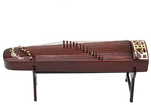Tomotato Miniature Guzheng Model, Wooden Chinese Zither Model Guzheng Musical Instrument Model Mini Ornaments Craft for Home Decor