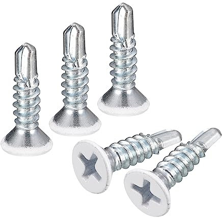 QUARKZMAN #8 x 3/4 Tornillos Autorroscantes, 50uds Plana Cabeza Phillips, Chapa Metal Tornillo Madera a Metal Tornillos
