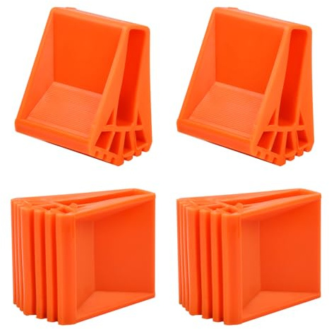 4 Stück Leiterfüße Rutschfeste, Gummi Leiterfüße Ersatz, Leiterfußabdeckung, Leiterfüße Fußkappen, Leiterschuhe, Leiter Schutzpolster, Leiter Füße Universal für Teleskopleitern (Orange)