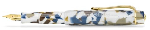 Kaweco ART SPORT Füllhalter Terrazzo I Premium Füllfederhalter für Tintenpatronen mit hochwertiger Stahlfeder I Sport Füller aus Acryl 12,5 cm I Federbreite: B (Breit)
