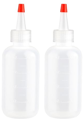 Rumyve 2pcs Plastic Extrusion Bottle,Applicator Bottle with Tip Extrusion Plastic Applicator Bottle,120ml Hair Oil Applicator Bottle,DIY Hair Care Washing Bottle