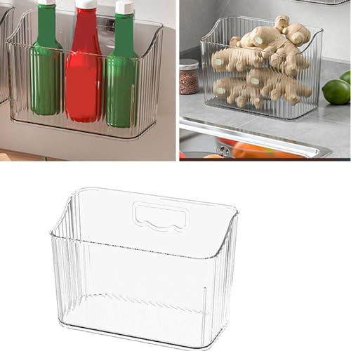 Egg Holder Container, Clear Egg Box, Refrigerator Side Door Egg Storage Container, Wall Mounted Storage Box, Large Capacity Tissue Box, Egg Dispenser Napkin Box for Home Kitchen Organizer