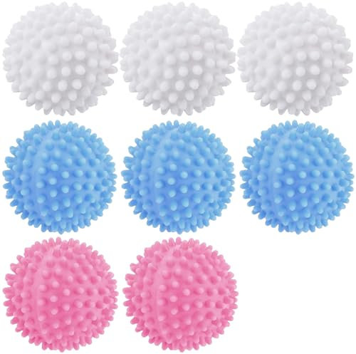 8 Pcs Tumble Dryer Balls Set, Laundry Balls for Tumble Dryer, Washing Ball for Washing Machine, Reusable Dryer Balls for Home Clothes Cleaning