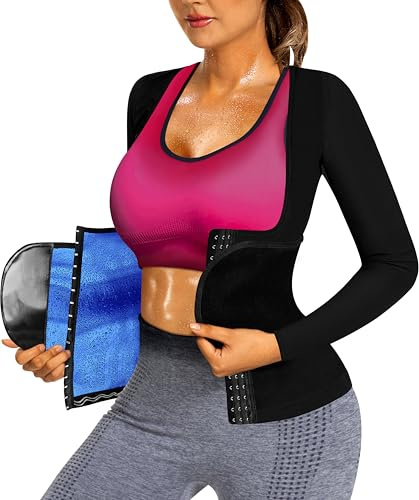 Mulnall Sauna Suit for Women Slimming Shirt Sweat Vest Heat Trapping Tank Top Workout Body Shaperwear,Adjustable waist,Breathable Armpit,Double Non-slip Silicone(6016-01-XL)