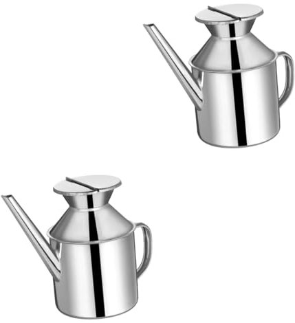 ABOOFAN 2 Piezas Olla de aceite de boca larga contenedor de aceite de cocina decantador de jarra de aceité de oliva virgen extra de oliva dispensador de para cocina