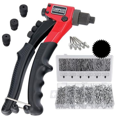GEPCO - Pinza per rivetti ciechi professionali, con 400 pezzi