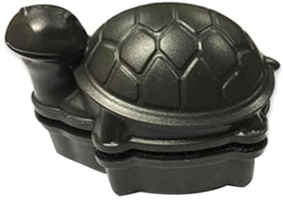 Schildkröte Magnetschaber, Aquarium Algenschaber für Fische, 15,5 x 6,8 x 8,4 cm Algenreinigungsschaber, Schwarz und Orange Aquarium Glasbürste, Glasreinigungswerkzeuge für kleine Fische, Bürste