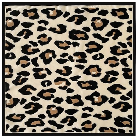 arenmi Seidenschal mit Leopardenmuster für Damen und Mädchen, quadratisch, modisches Multifunktions-Accessoire für jedes Outfit