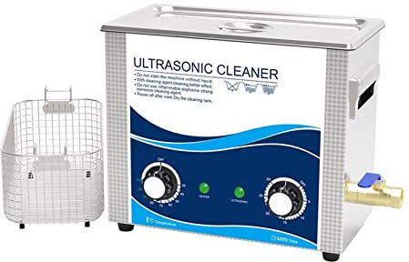 Nettoyeur à ultrasons 6L Instruments médicaux Nettoyer à ultrasons 180W Cullets Bicycle Chaînes en roue libre puissant Retirer les pièces métalliques de rouille de carburant pour usage quotidien