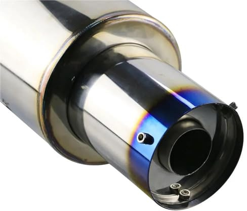 YSQIFBABD Tubo Scarico Silenziatore Universale Scarico Db-Killer con Controllo Suono 76mm 89mm 102 mm e 114 mm in Acciaio Inossidabile Riduce Il Rumore Terminale Scarico(SL 76)