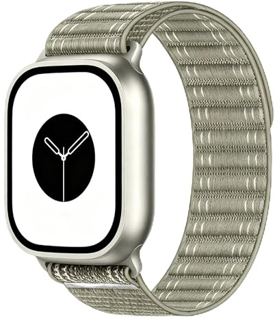 gratulatio Compatible with Apple Watch Strap 42mm 41mm 40mm 38mm Women Men, Braided Woven Strap Sport Loop Band for IWatch Series 11 10 9 8 7 6 5 4 3/SE 3/2/1 Khaki