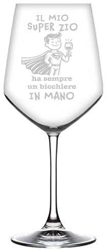 Generico Calice Super Zio - Il mio Super Zio ha sempre un bicchiere in mano