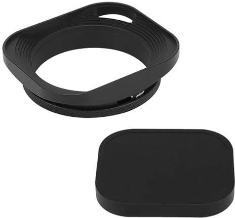 TH1000XUE Paraluce avvitabile in Metallo Quadrato da 55 mm Scava Fuori Progettato + Cappuccio, for Fotocamera a telemetro for Leica con Obiettivo con Filettatura Filtro E55 da 55 mm