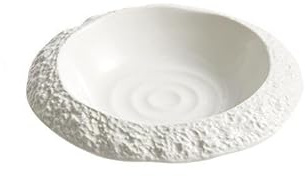 Assiette Assiette creuse en céramique à grain de roche 8,5 pouces for la maison, vaisselle créative for hôtel et restaurant, dîner blanc, soupe Vaisselle(8.5 in)