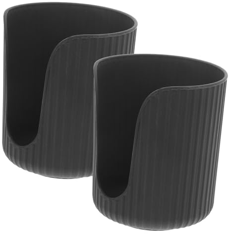 LOORGVEL Dispenser Portabicchieri in Pp Nero 2 Pezzi per Tazze di Carta 3-4oz, Supporto Semplice senza Sbavature per Organizzare Facilmente i Bicchieri da Casa o Ufficio