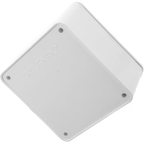 Générique Boîte de Jonction Électrique Extérieure Étanche en PVC 100X100X50 MM Boîte Électrique en Plastique Ignifuge de Jonction Extra-Plate pour Projet Intérieur et Extérieur