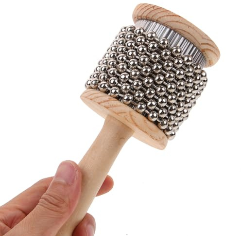 Alasum Cabasa Instrument De Percussion Pour Enfants Jouet Musical En Métal Avec Poignée Mini Instrument Portable Pour Jouer À La Maison Cadeau Pour Développer Les Compétences Musicales
